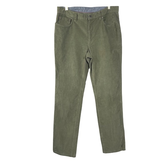 L.L. Bean Other - L.L.Bean Standard Fit Men's Corduroy Pants Olive Green Size 34x34 Cotton Blend